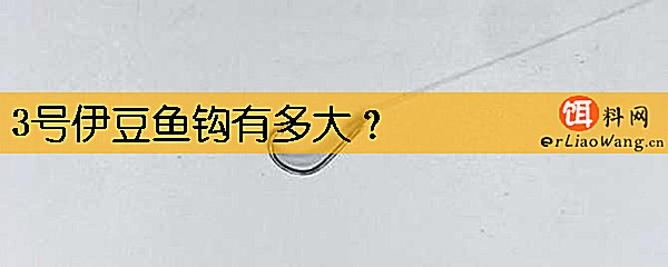 3号伊豆鱼钩有多大