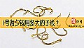 1号海夕钩用多大的子线?