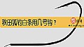 秋田狐钓白条用几号钩?