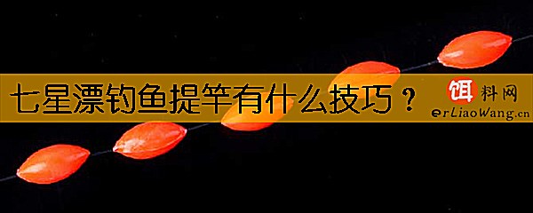 七星漂钓鱼提竿有什么技巧