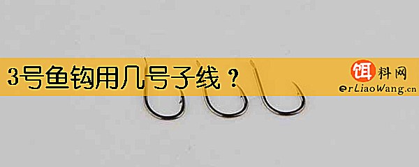3号鱼钩用几号子线