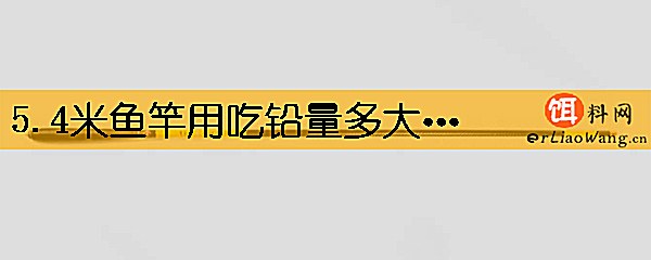 5.4米鱼竿用吃铅量多大的漂