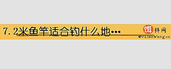 7.2米鱼竿适合钓什么地方