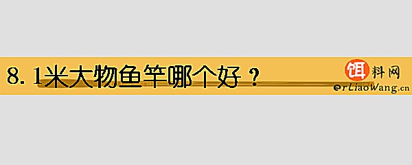 8.1米大物鱼竿哪个好