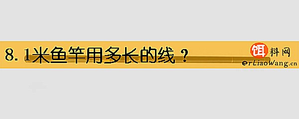 8.1米鱼竿用多长的线