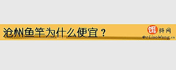 沧州鱼竿为什么便宜