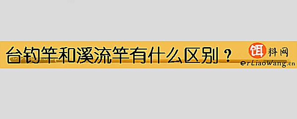 台钓竿和溪流竿有什么区别