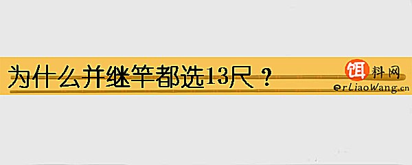 为什么并继竿都选13尺