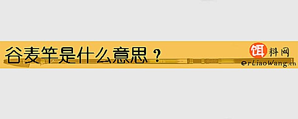 谷麦竿是什么意思