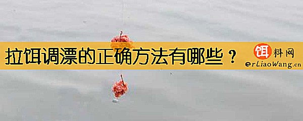 拉饵调漂的正确方法有哪些