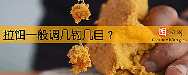 拉饵一般调几钓几目